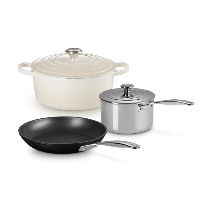あ*ん様 Beginner's Dutch oven Set (25cm) Beginner Chef Set - Dutch Oven and Fry Pan | Le Creuset